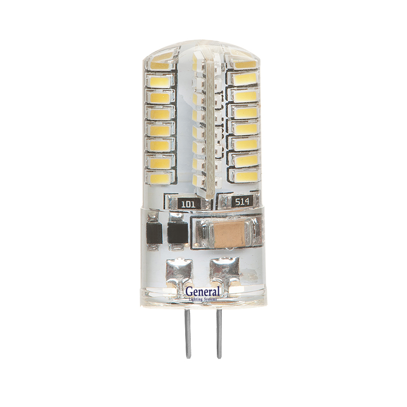 Лампа светодиодная General Капсульная GLDEN-G4-3-S-12-6500, 684500, G-4, 6500 К