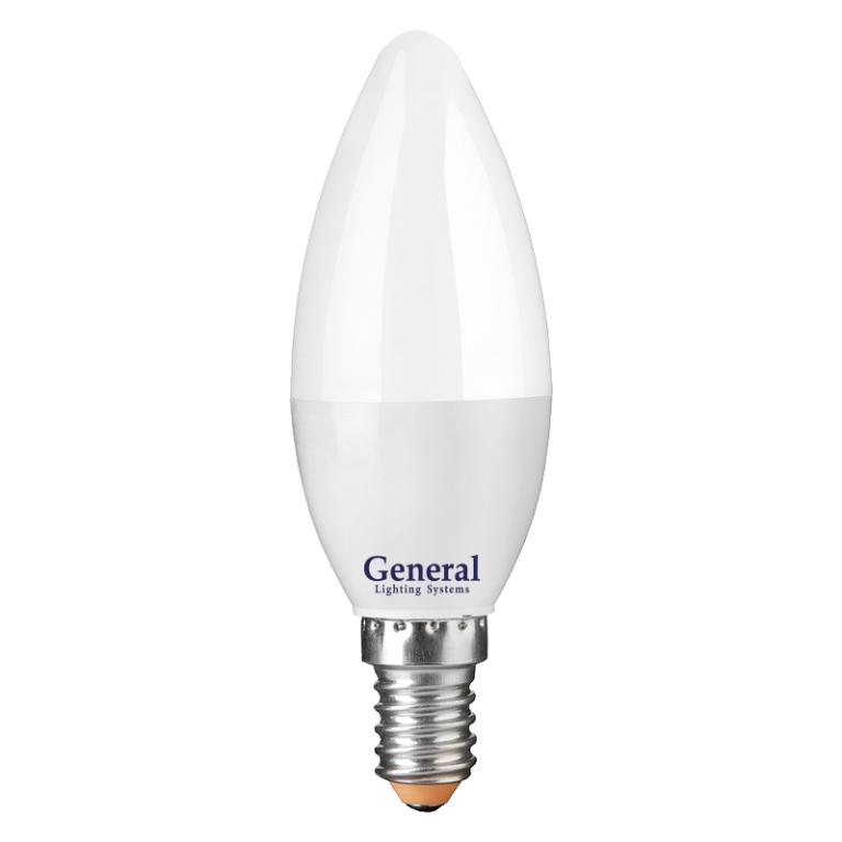Лампа светодиодная General Стандарт GLDEN-CF-15-230-E14-6500, 661097, E-14, 6500 К