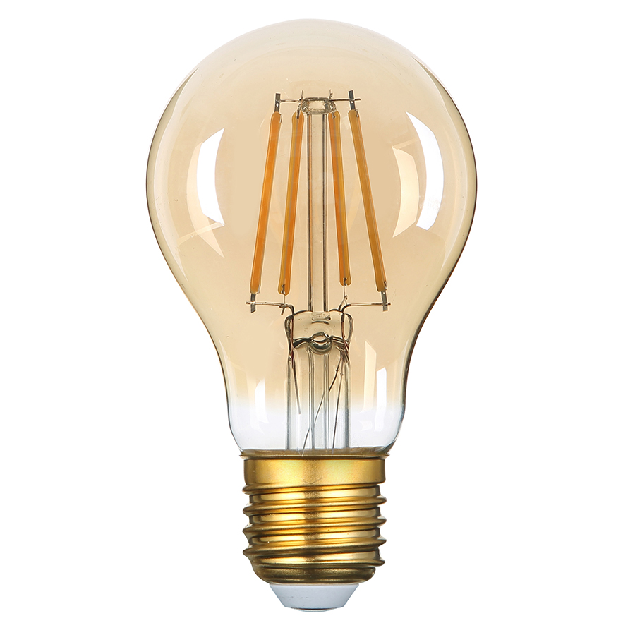 Лампа светодиодная General GLDEN-A60S-10-230-E27-2700, золотая, E27, 2700 К, 661413